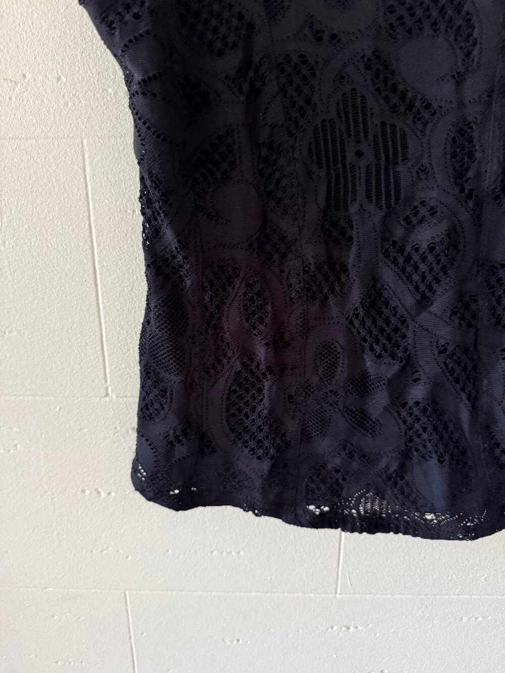 Ariane | Y2K Black Lace Flower Camisole | Whimsy Fairycore Goth | Small - Picture 5 of 10